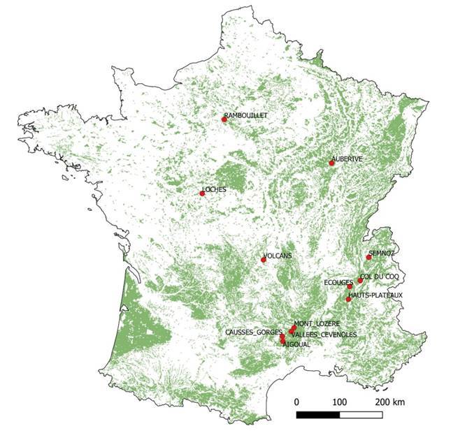 Répartition des sites 